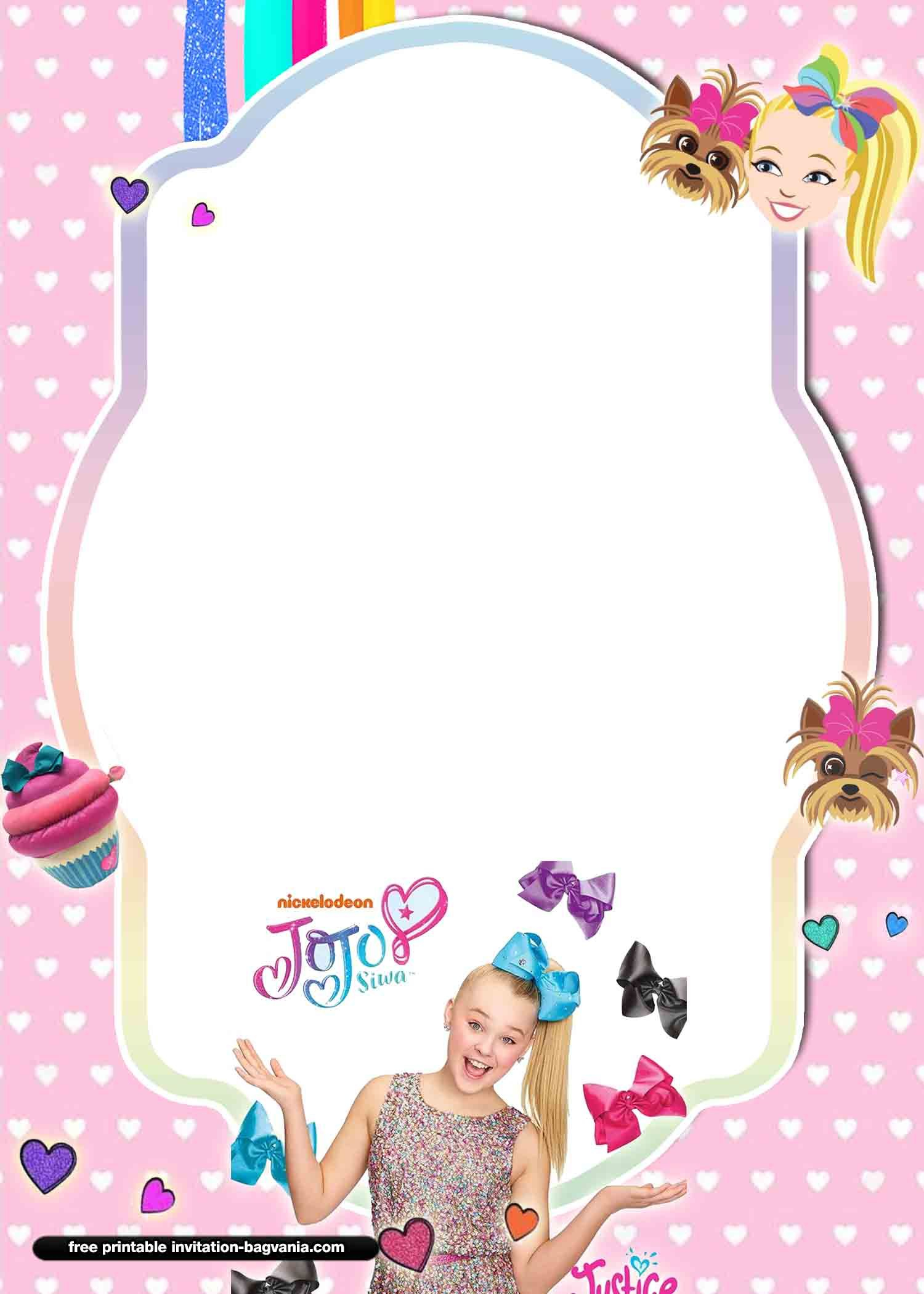 13 FREE Jojo Siwa Invitation Templates Jojo Siwa Invitations Jojo