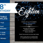 18th Birthday Invitation 18th Birthday Invitation Template