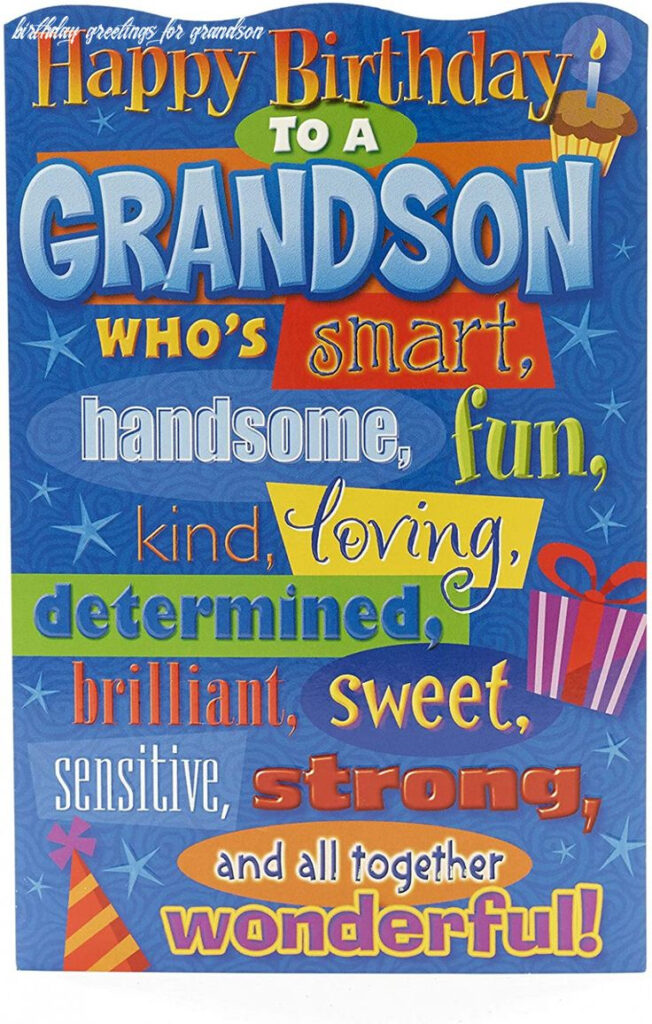 6 Birthday Greetings For Grandson Grandson Birthday Wishes Grandson 