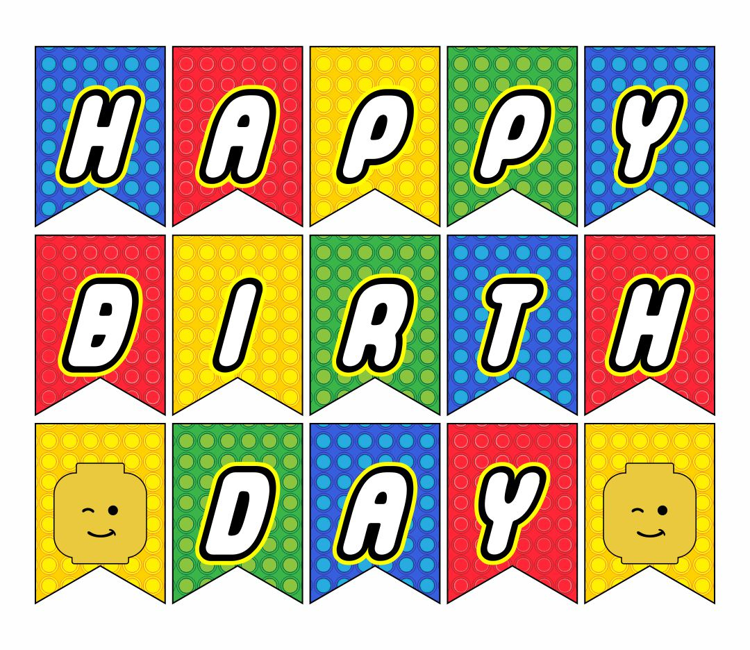 8 Best Printable LEGO Happy Birthday Sign Printablee