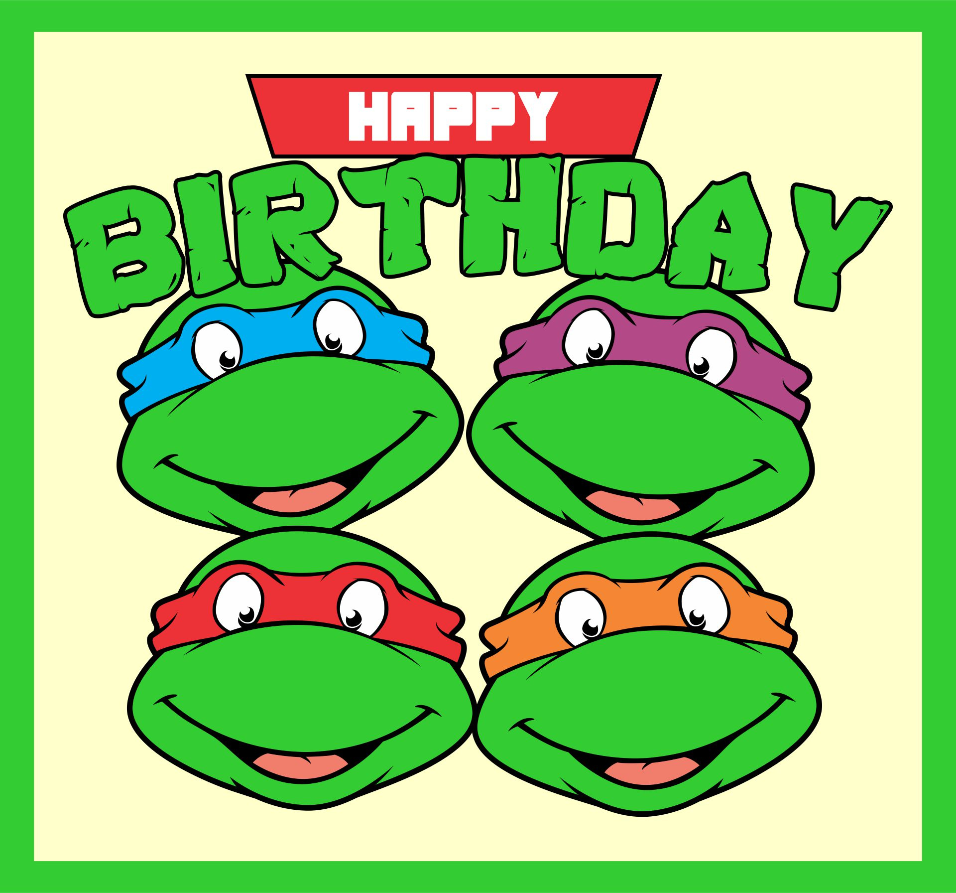 8 Best TMNT Printable Birthday Cards Birthday Printablee