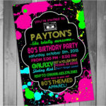 80S Party Invitations Template Free 80s Birthday Parties Party