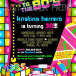 80s Party Invitations Template Free New 80s Birthday Party Invitations