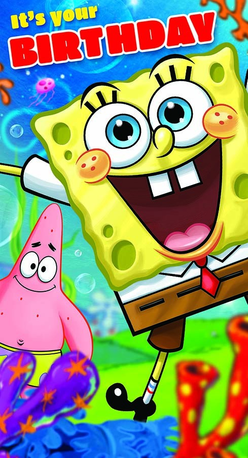 A Bright And Busy SpongeBob SquarePants Birthday Card From Pink Greene 