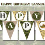 Army Theme Printable Birthday Party Banner Digital Printable File