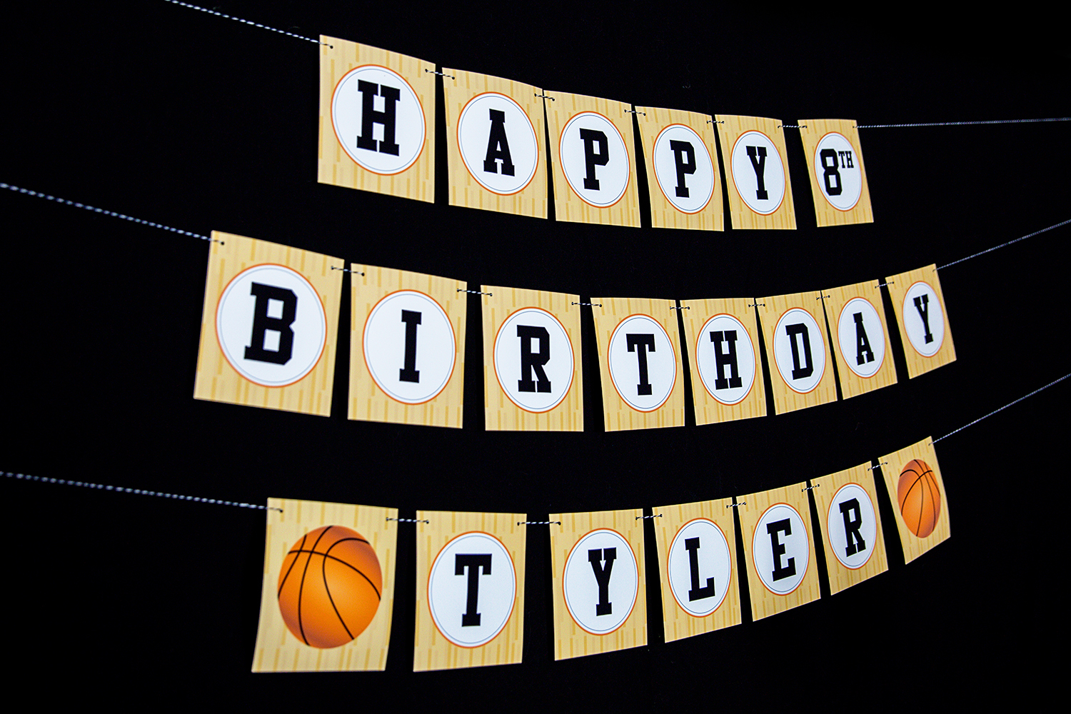 Basketball Party Birthday Banner Printable Studio