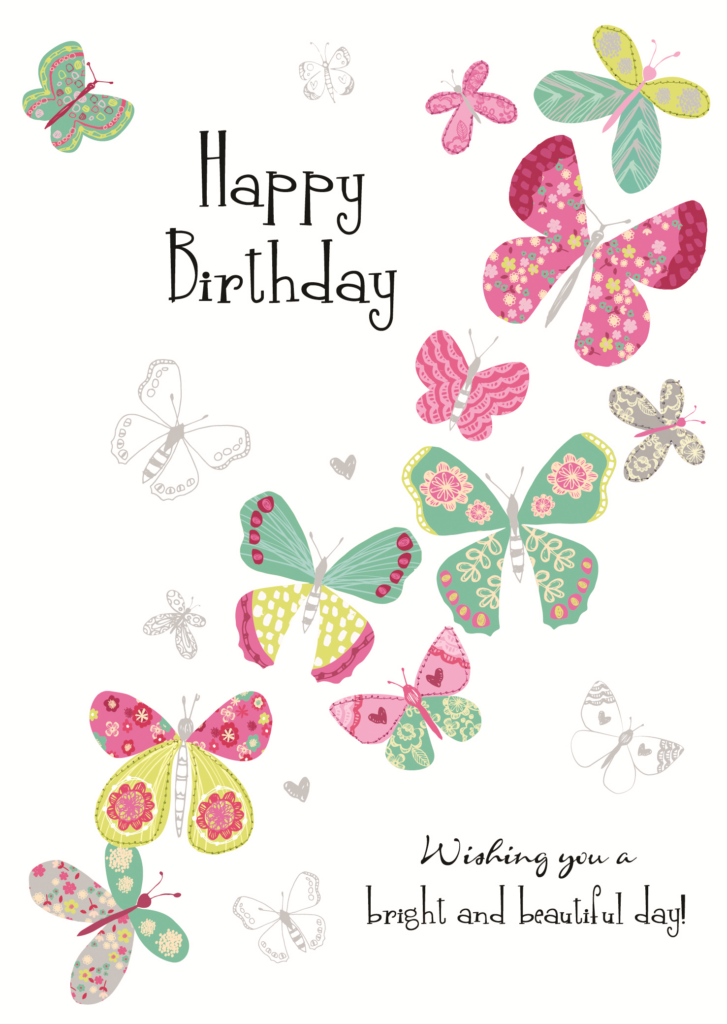 Birthday Butterflies Birthday Greeting Card Cards
