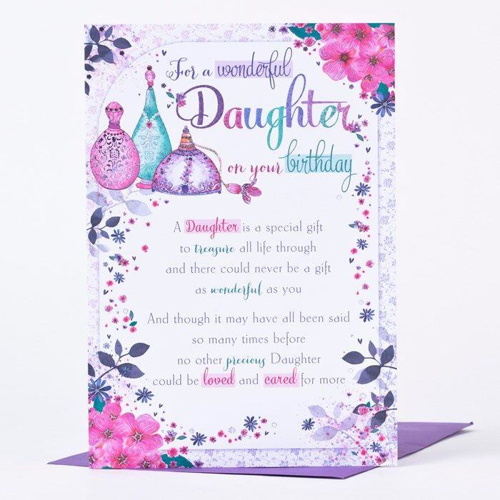 Birthday Card Daughter Perfume Atomisers Only 89p Happy Birthday 