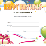 Birthday Gift Certificate Template Free Printable 5 In 2020 Gift