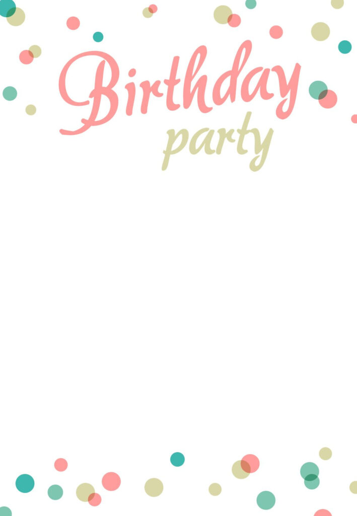 Birthday Party Dots Free Birthday Invitation Template Greetings 