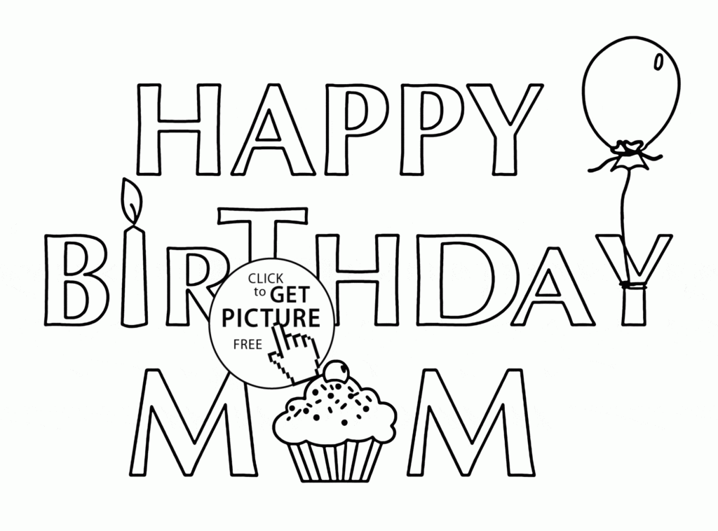 Card For Birthday Mom Coloring Page For Kids Holiday Coloring Pages 