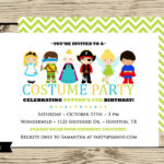 Costume Birthday Party Invitation Princess Ninja Pirate