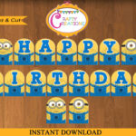 Despicable Me Banner Printable Minions By CraftyCreationsUAE Minion