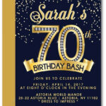 Diamond 70th Birthday Invitation 70th Birthday Invitations 70th