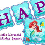 Disney Little Mermaid Birthday Banner Ariel By ColtelloDesign