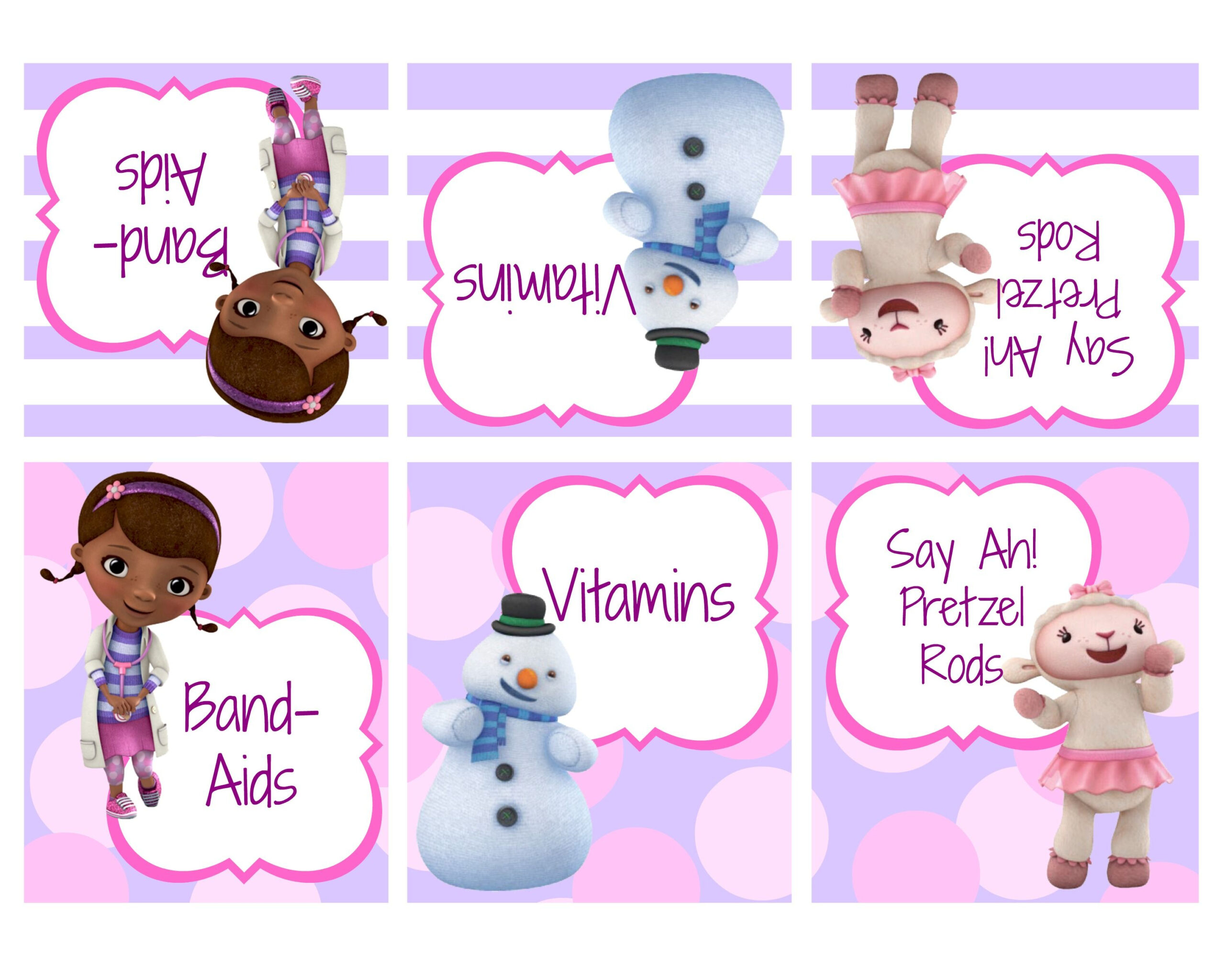 Doc Food Labels 2 Doc Mcstuffins Birthday Party Doc Mcstuffins