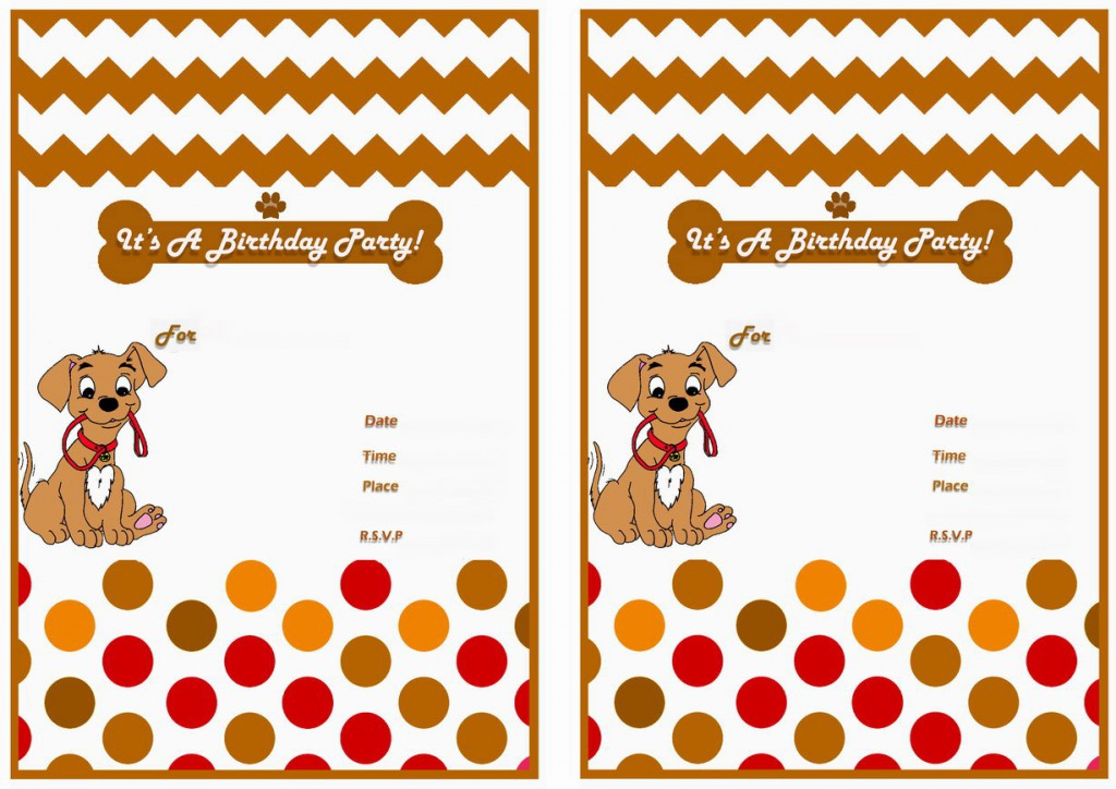 Dog Lovers Birthday Invitations Birthday Printable