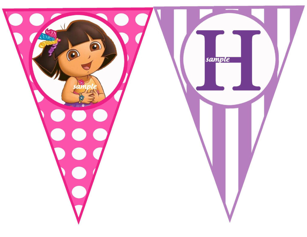 Dora The Explorer Happy Birthday Banner By ThatPartyChick On Etsy 12 