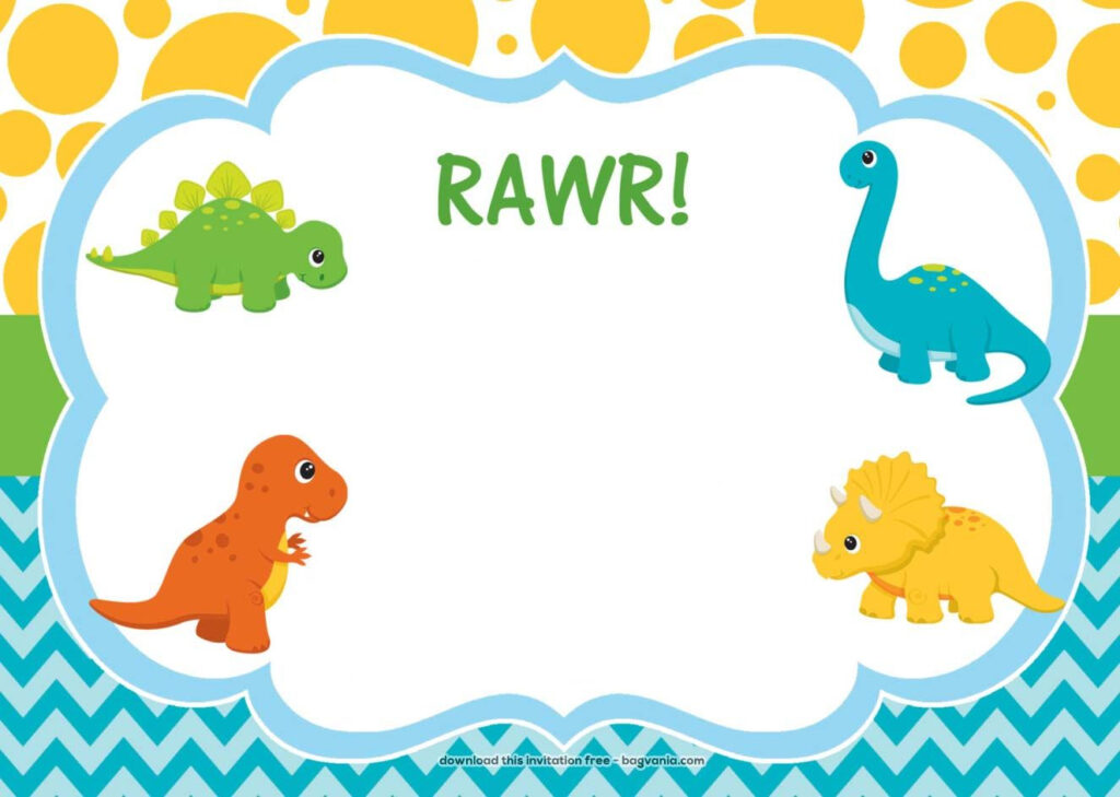 Download FREE Dinosaur Birthday Invitations Dinosaur Birthday Party 