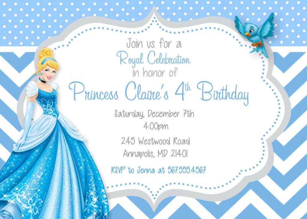 Download Free Printable Cinderella Birthday Invitations Cumplea os 