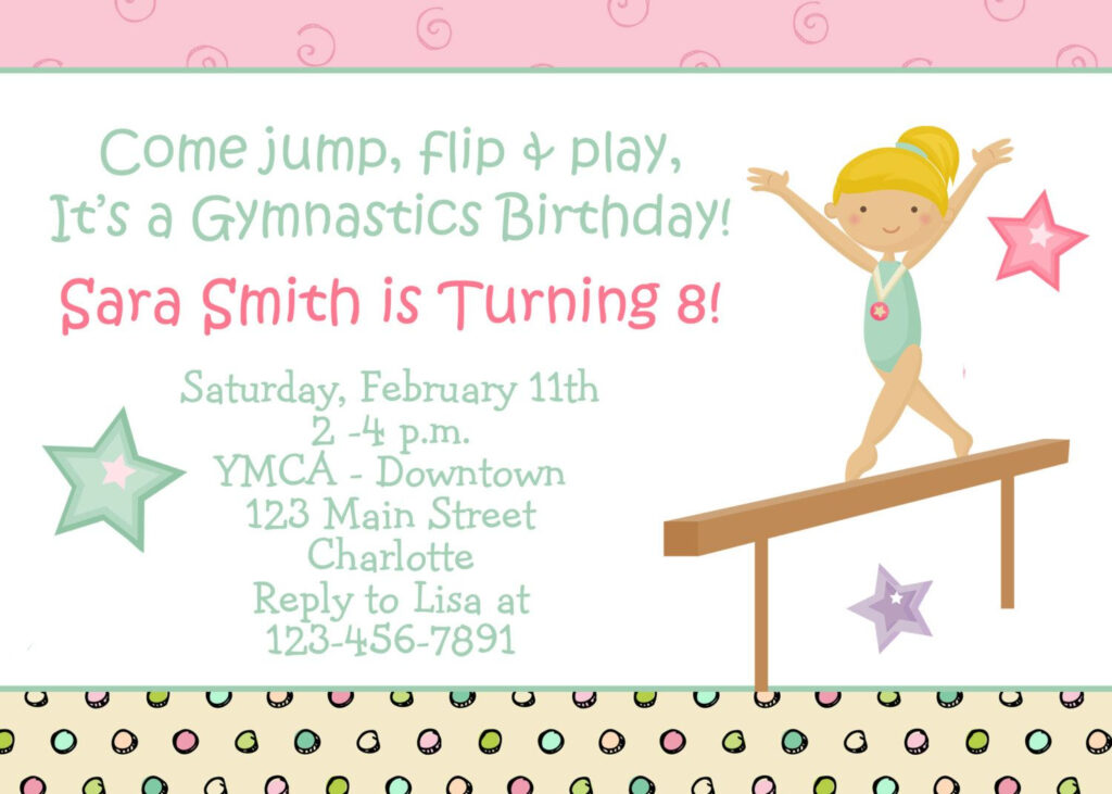 Download Now FREE Template Free Printable Gymnastics Birthday In 