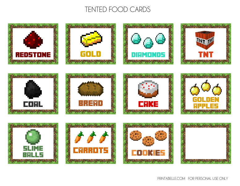 Download These Awesome FREE Minecraft Party Printables Catch My Party