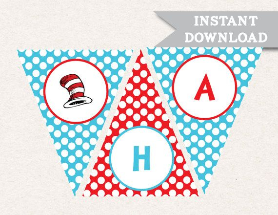 Dr Seuss Happy Birthday Banner Printable Free Happy Birthday Banner 