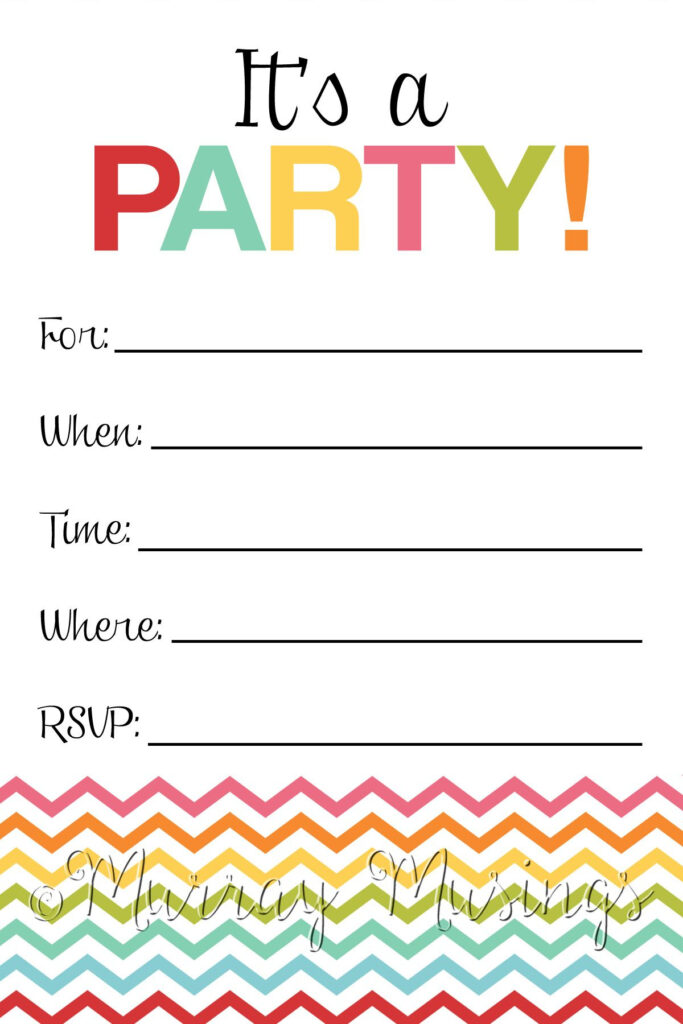 Fill In The Blank Birthday Party Invitation Printab Birthday Party 