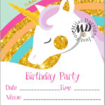 Fill In Unicorn Printable Birthday Invitation MilasDeezigns