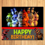 Five Nights At Freddy s Happy Birthday Sign FNAF Etsy Happy