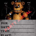 Five Nights At Freddy s Party Invitation Instant Download