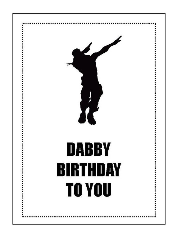 Fortnite Happy Birthday Card Printable