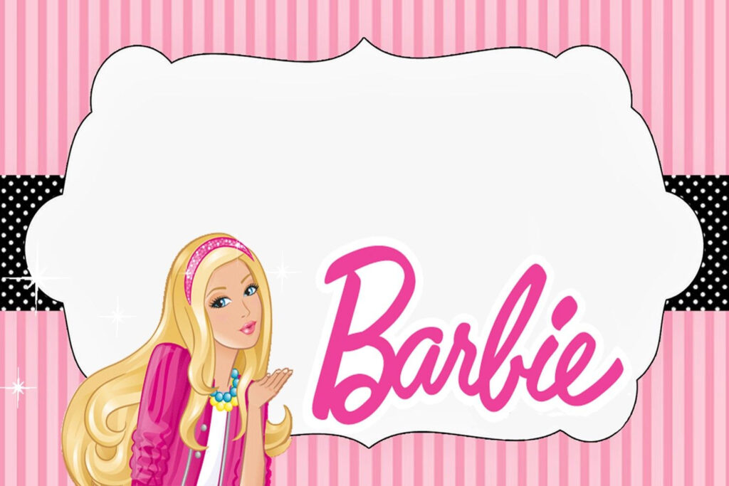 Free Barbie Doll Invitation Card Barbie Birthday Invitations Barbie 