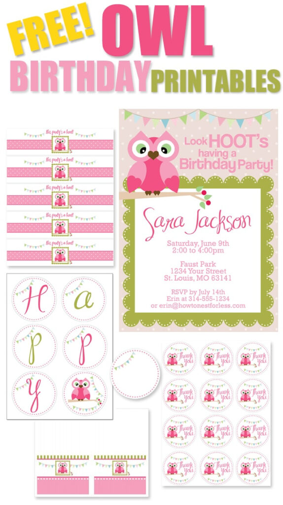 FREE Birthday Party Printables How To Nest For Less 