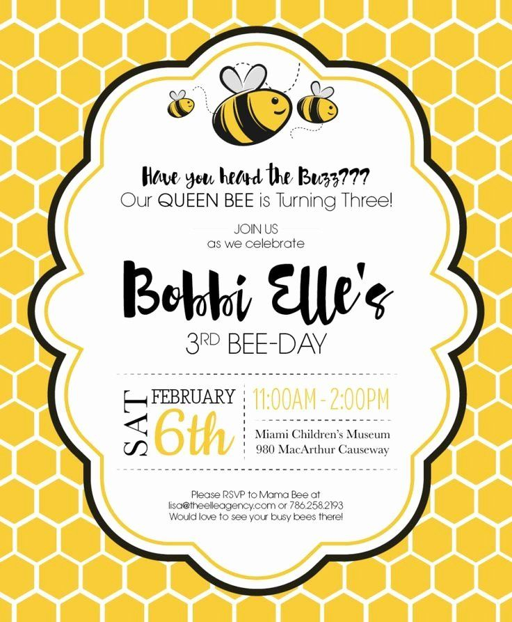 Free Bumble Bee Invitation Template Awesome Spelling Bee Invitation 