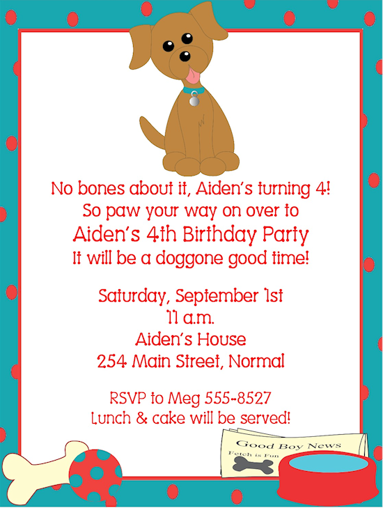 Free Dog Birthday Invitations Ideas Dog Birthday Invitations Puppy 