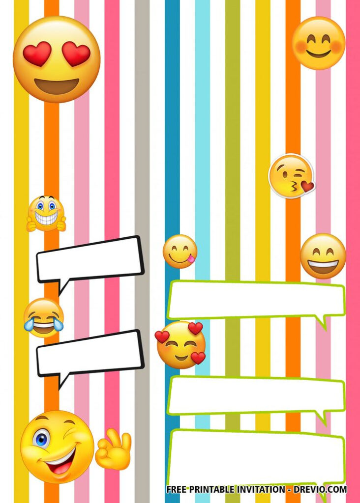 FREE Emoji Birthday Invitation Templates Emoji Invitations Emoji 