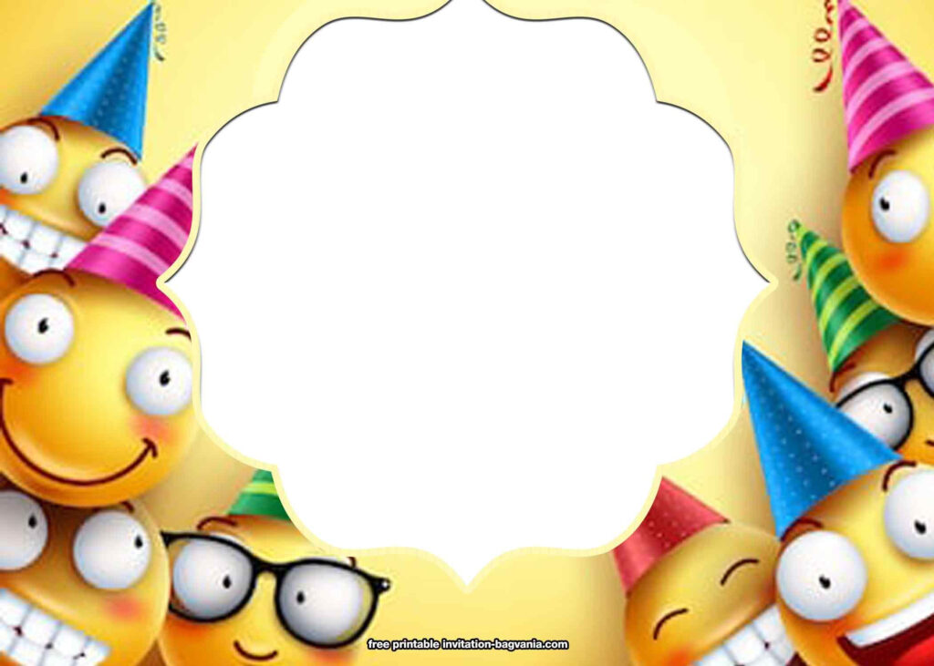 Free Emoji Party Birthday Invitations Emoji Birthday Party Emoji 