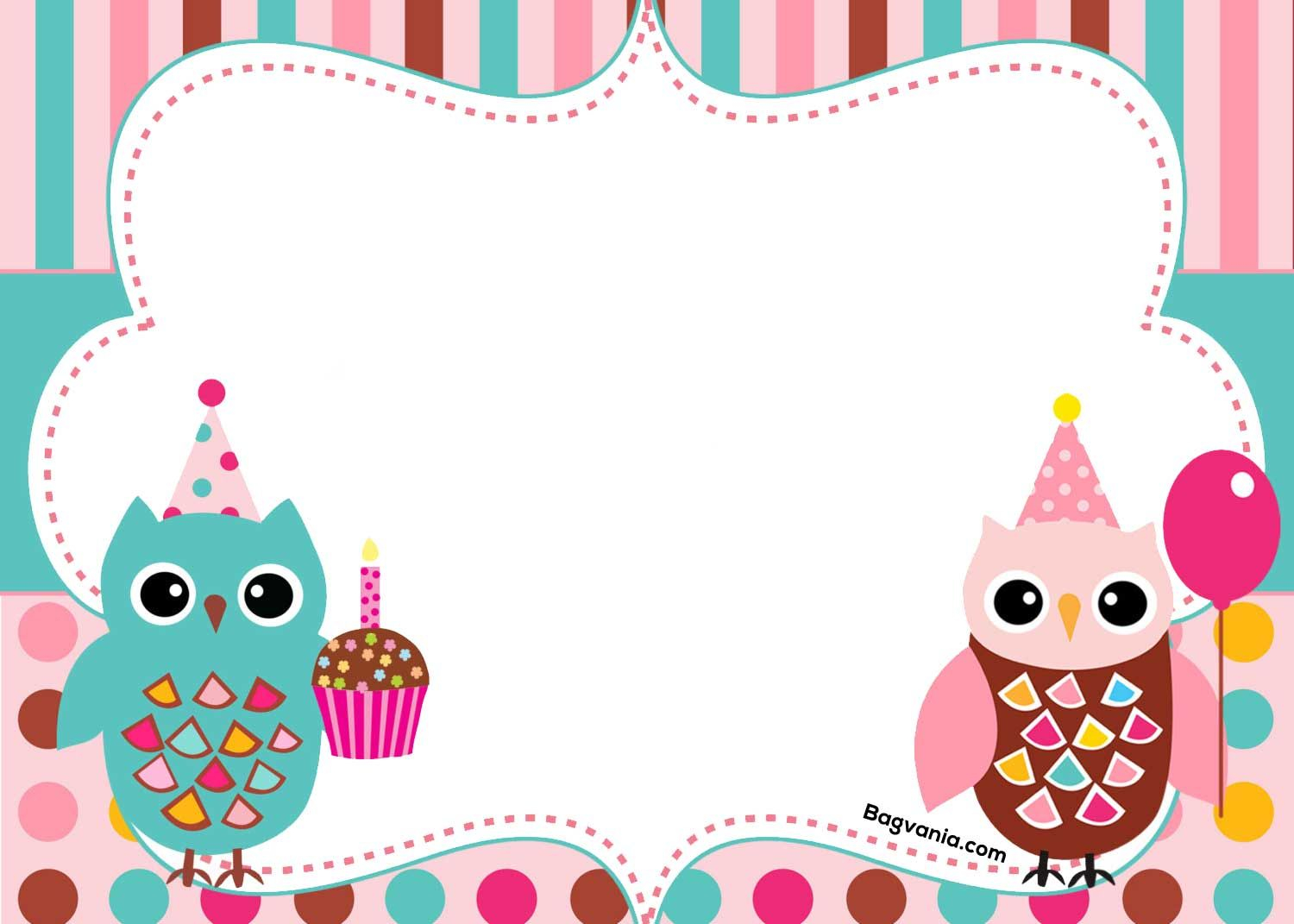 Free FREE Printable Owl Birthday Invitation Owl Birthday Invitations