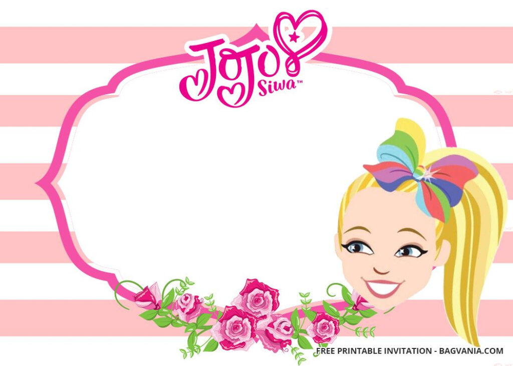 FREE Jojo Siwa Birthday Invitation Templates Jojo Siwa Birthday Free 