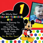 FREE Printable 1st Mickey Mouse Birthday Invitations FREE Invitation