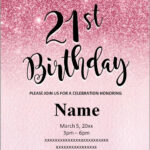 FREE Printable 21st Birthday Invitations Templates Party Invitati