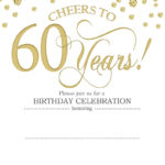 FREE Printable 60th Birthday Invitation Templates GOLDEN Collections