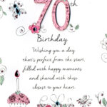Free Printable 70th Birthday Cards female 70th Birthday Greeting Card