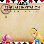 FREE PRINTABLE Alice In The Wonderland Birthday Invitation