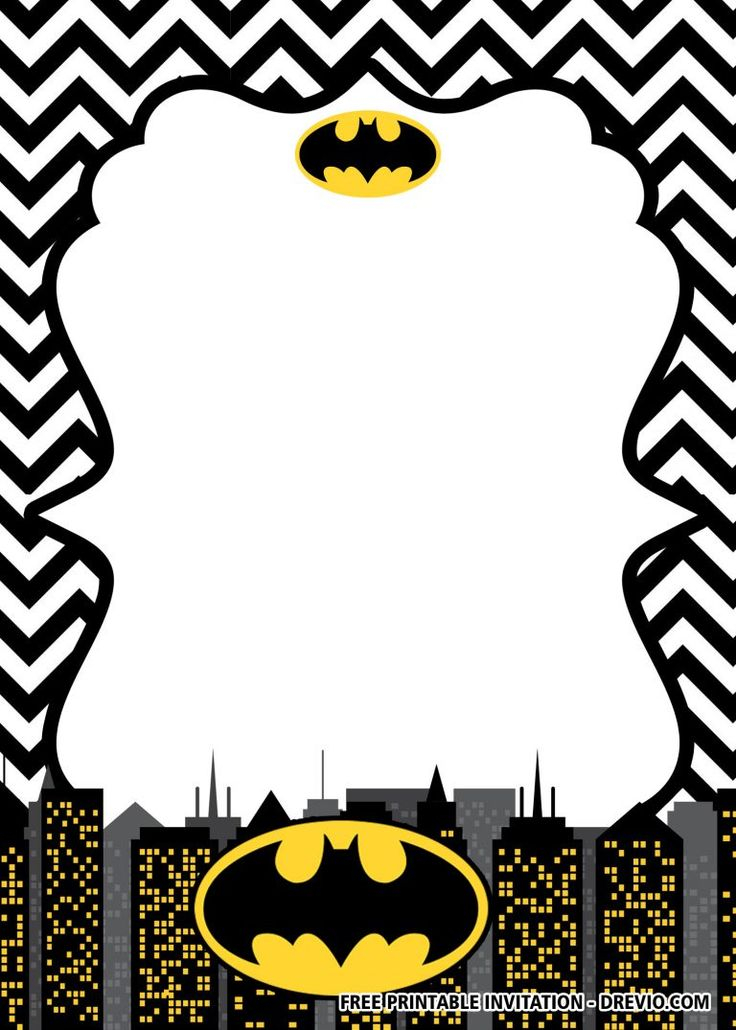 FREE Printable Batman Birthday Invitation Templates Batman Birthday