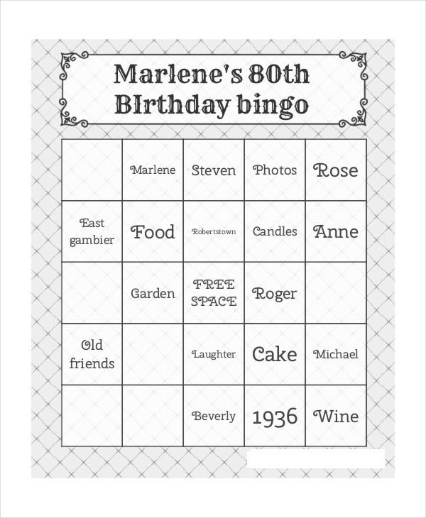 Free Printable Bingo Card 7 Free PDF Documents Download Free 