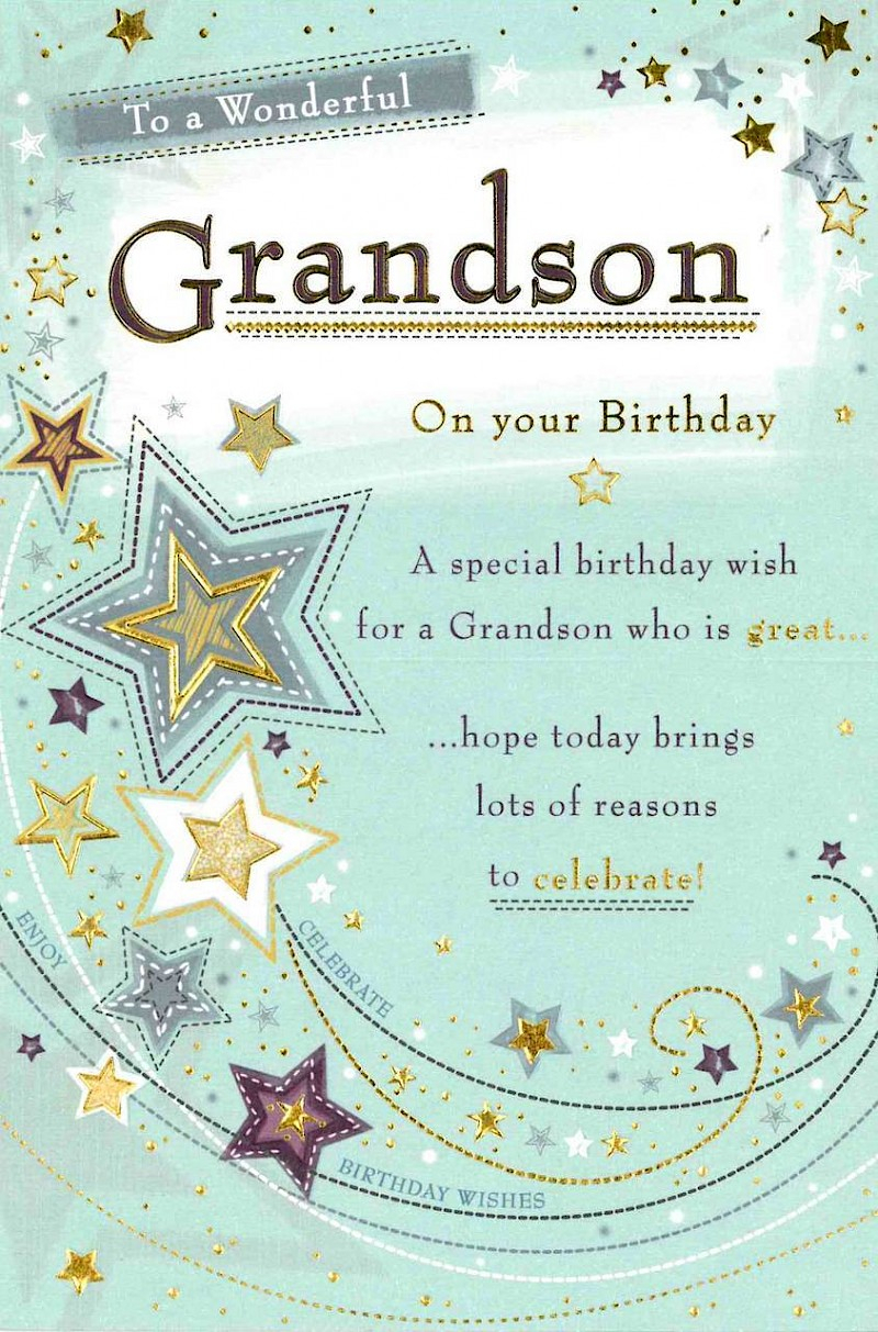 Free Printable Grandson Birthday Cards 2024