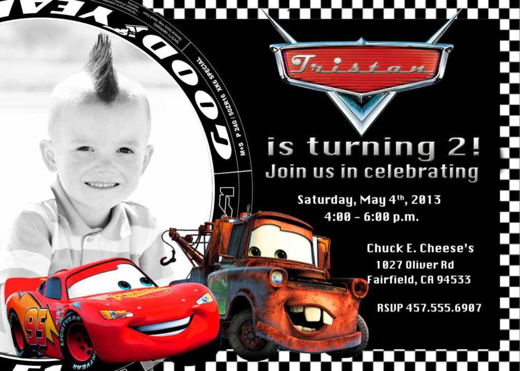 Free Printable Birthday Invitations Cars Disney Cars Birthday 