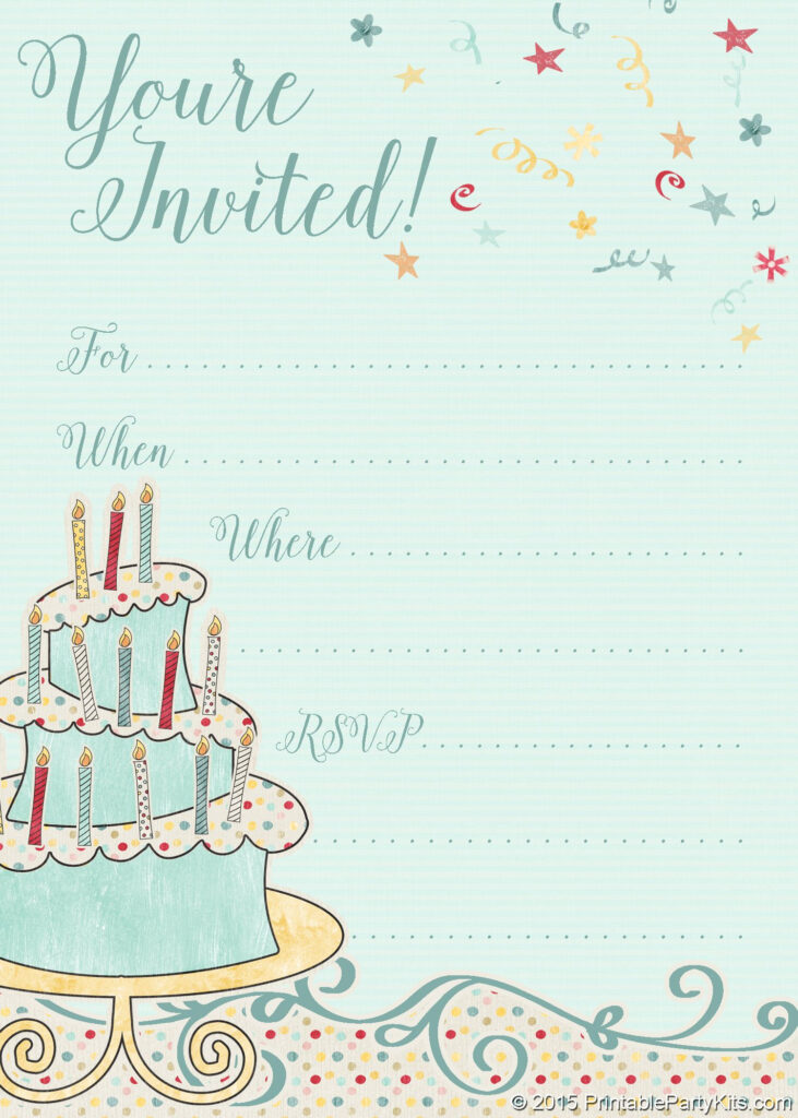 FREE Printable Birthday Party Invitation Birthday Party Invitations 